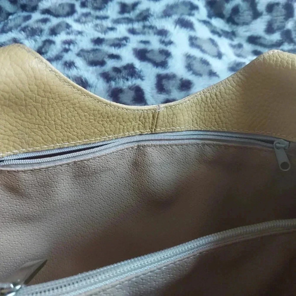 Rogani | Genuine Leather Soft  Yellow Inspired Shoulder Bag with Silver Hardware - Picture 7 of 16